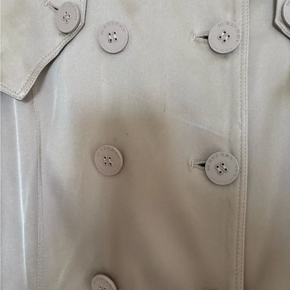Burberry Beige Trench Coat Silk Lined Belted Made in Italy - Picture 6 of 7